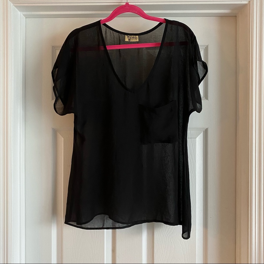 Show Me Your Mumu Black Short Sleeve Top